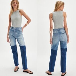 NWT Rolla's Original Straight Reg Brent Splice Jeans Sz 26